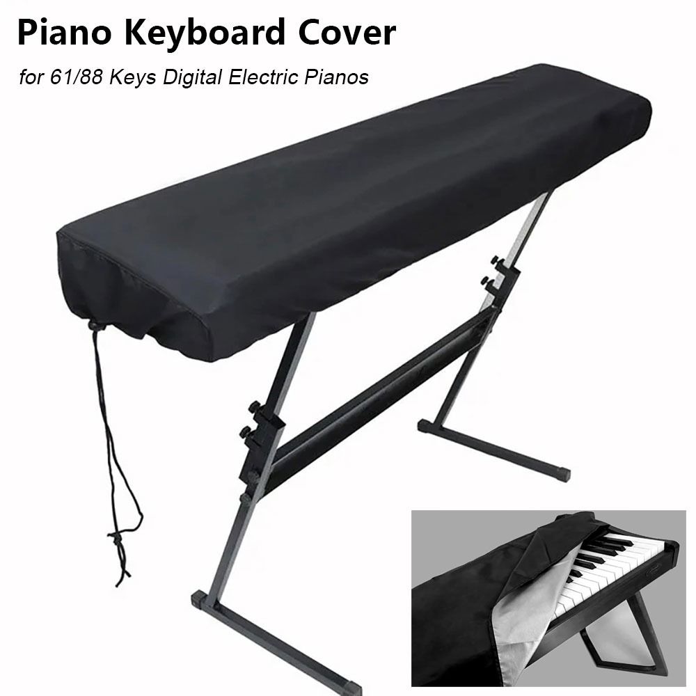Keyboard Piano 61 Key - 1 ชิ้น 61/88 คีย์คีย์บอร์ดฝาครอบกันฝุ่นกันน้ำฝาครอบเปียโนผ้าใบพับได้ฝาครอบคีย์บอร์ดเปียโน