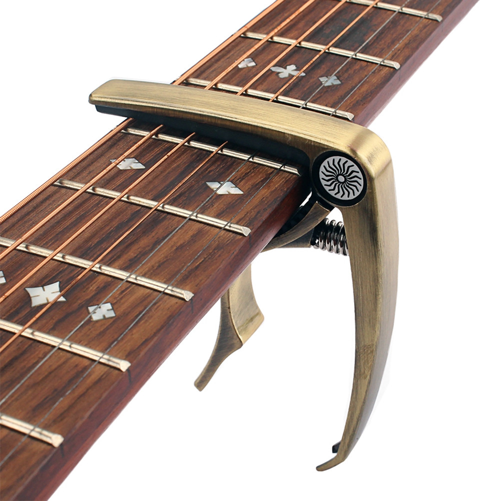Guitar Tuner Clip - คาโปกีตาร์แบบหนีบ ตัวปรับเสียง สีดำปืน สำหรับกีตาร์โปร่ง กีตาร์ไฟฟ้า อูคูเลเล่