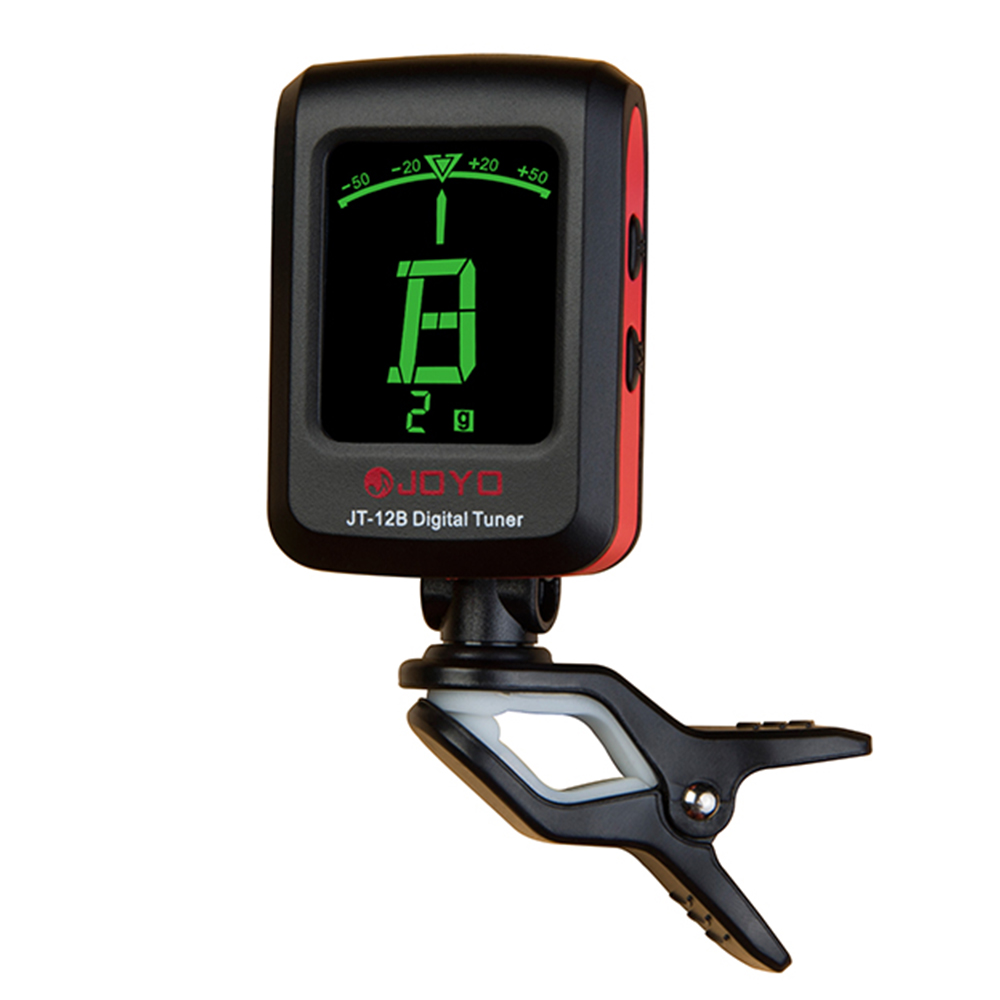 Guitar Tuner Clip - JOYO JT-06/12B เครื่องตั้งสายกีตาร์ อุปกรณ์เสริมเครื่องดนตรี คลิปออนทูเนอร์สำหรับกีตาร์ เบส