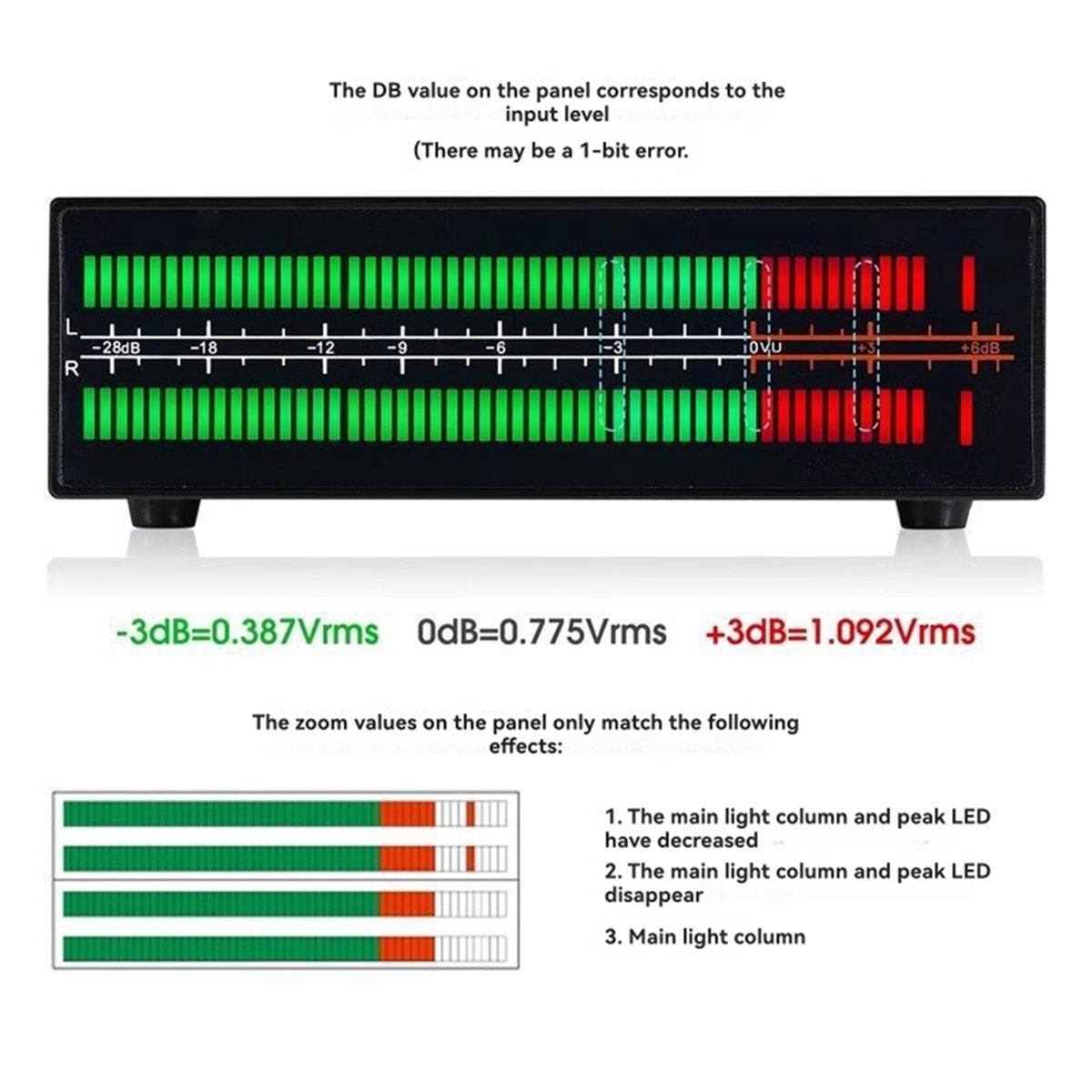 Music Audio Pro - A40I VU56-PRO เครื่องวิเคราะห์สเปกตรัมเพลงแบบสองช่องสัญญาณ LED เครื่องวัดระดับเสียง MIC