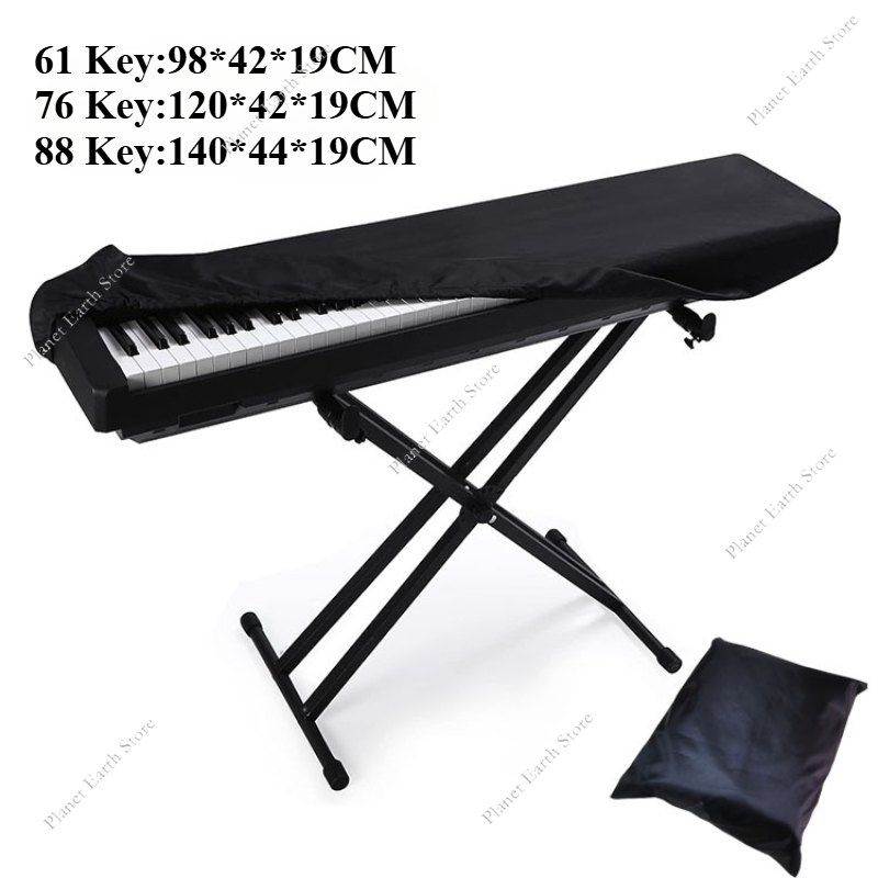 Keyboard Piano 61 Key - 61/76/88 คีย์ดิจิตอลเปียโนอิเล็กทรอนิกส์พร้อมสายรัดหดล้างทําความสะอาดได้เปียโนไฟฟ้าคีย์บอร์ดฝุ่นกันฝุ่น