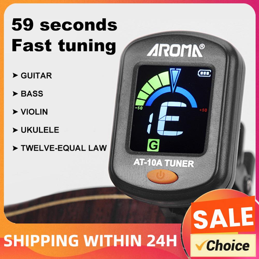 Guitar Tuner Clip - จูนเนอร์กีตาร์แบบพับได้ หมุนได้ จูนเนอร์แบบหนีบ ชาร์จไฟได้ สำหรับกีตาร์โปร่ง เบส