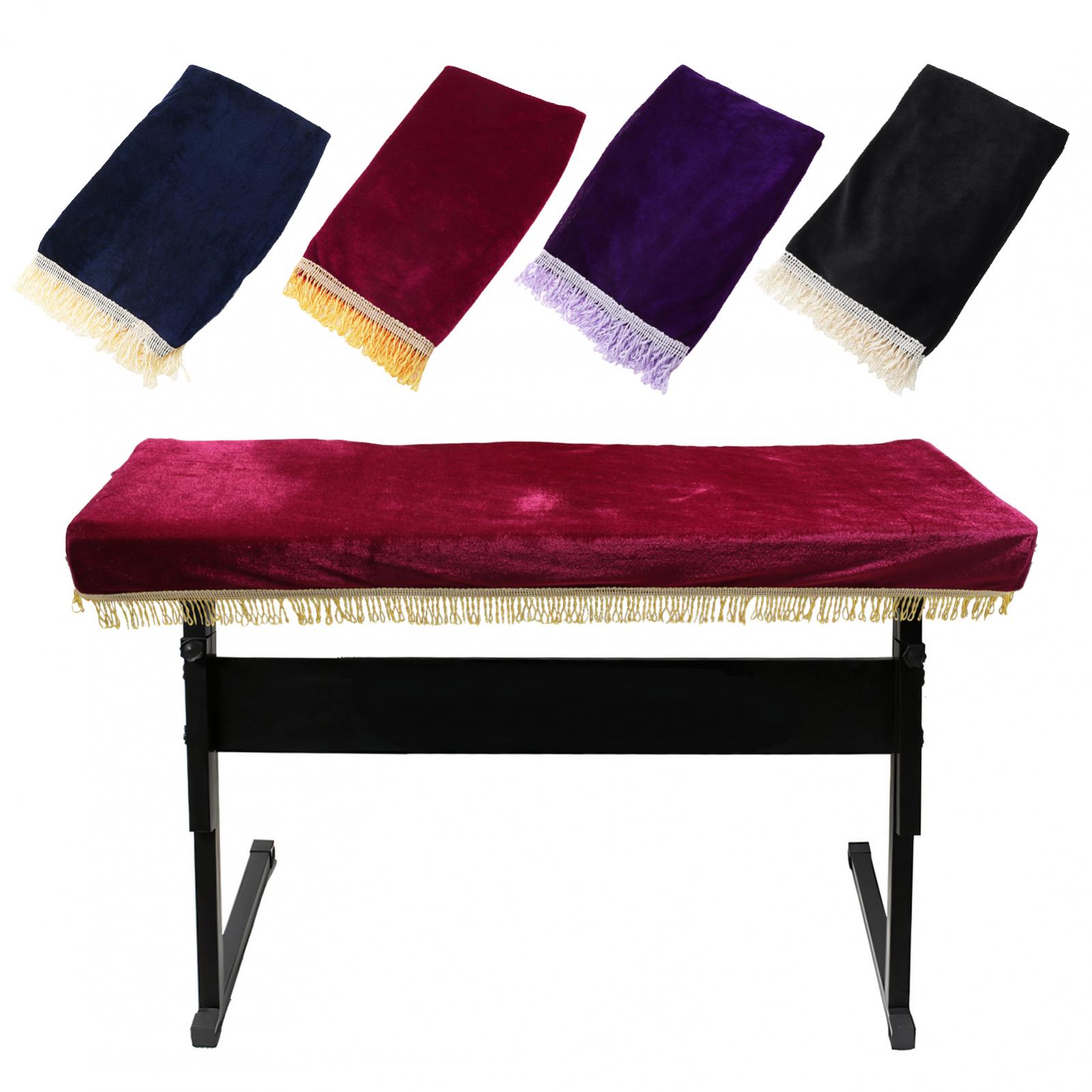 Keyboard Piano 61 Key - 61 คีย์ Pleuche ออร์แกนไฟฟ้าเปียโนฝาครอบกันฝุ่นด้านบนพร้อมพู่,กํามะหยี่คีย์บอร์ดเครื่องดนตรีป้องกัน