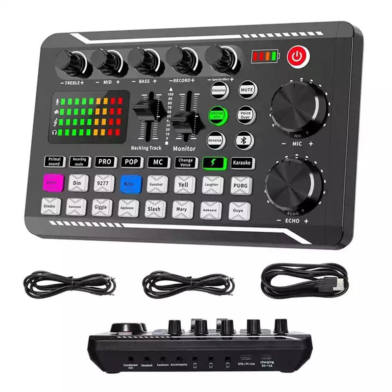 F998 การ์ดเสียงสดจูนเนอร์เสียง - Audio Music Voice Changer บทวิจารณ์และราคา