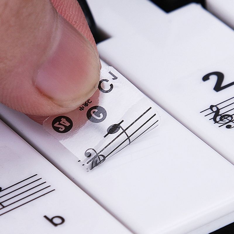 สติกเกอร์คีย์บอร์ดเปียโนแบบใส  - Keyboard Piano 61 Key บทวิจารณ์และราคา