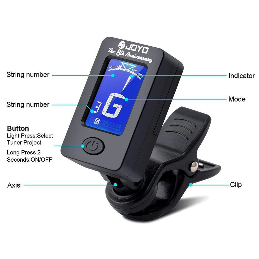 JOYO จูนเนอร์กีตาร์ JT-01 360  - Guitar Tuner Clip บทวิจารณ์และราคา