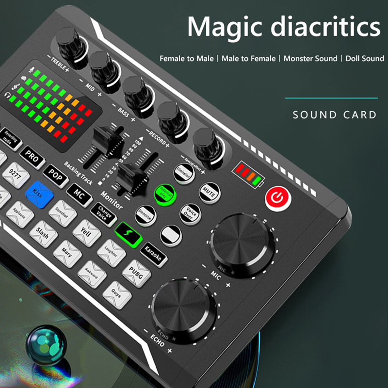F998การ์ดเสียงสดเครื่องผสมเสีย - Audio Music Voice Changer บทวิจารณ์และราคา