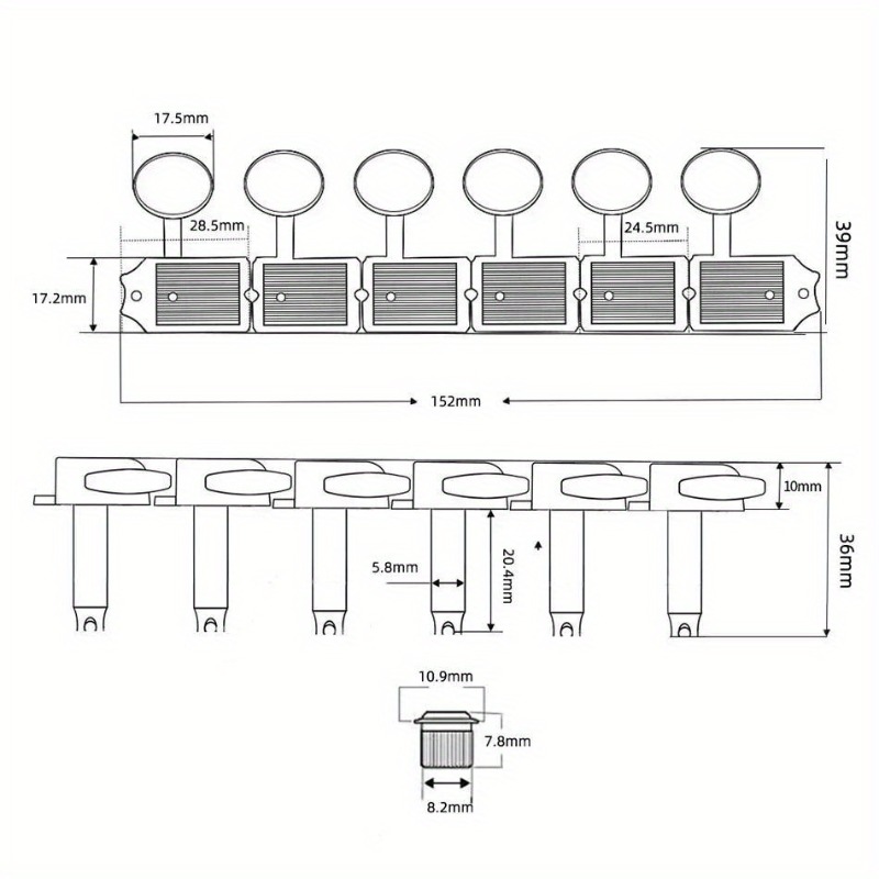 ชุด 6-in-line 6R นิกเกิลเงิน V - Guitar Tuner Clip บทวิจารณ์และราคา